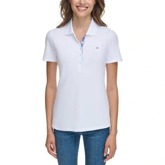 NEW Tommy Hilfiger Polo Shirt | White - Picture 1 of 5